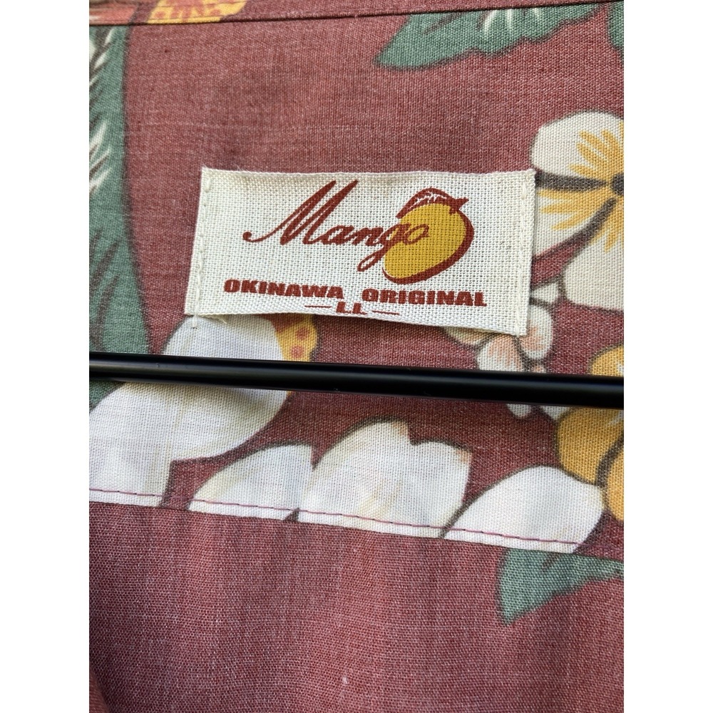 Vtg 90s Hawaiian Shirt Mens XL Red Floral Tropical Aloha Beach Camp Japan Made - Picture 2 of 6